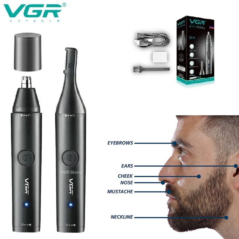 Nose Trimmer - VGR lavable nez tondeuse barbe visage