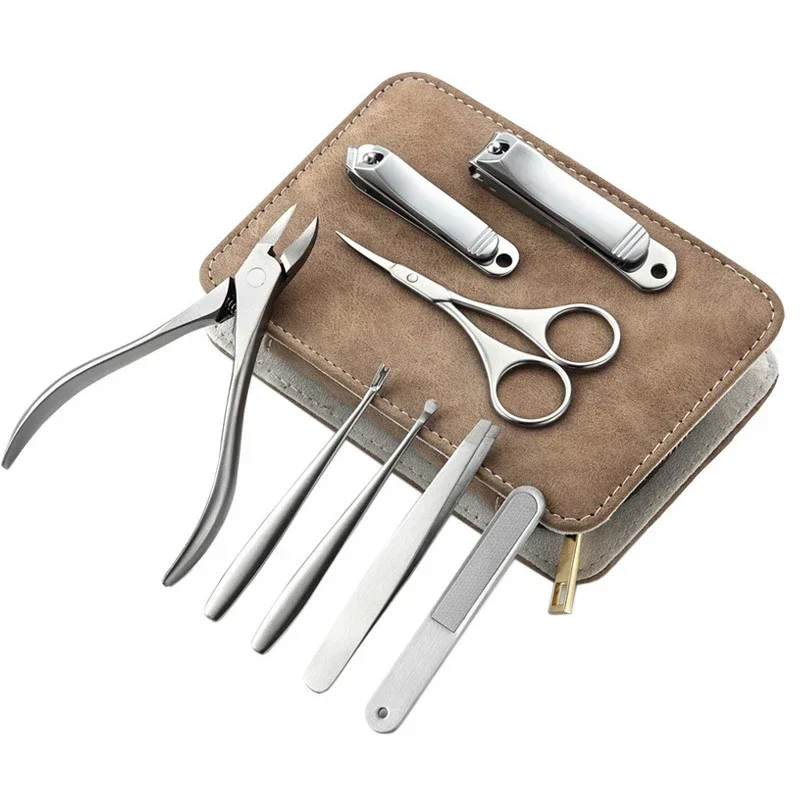 Mens Grooming Travel Kit - Kit de manucure professionnelle en acier