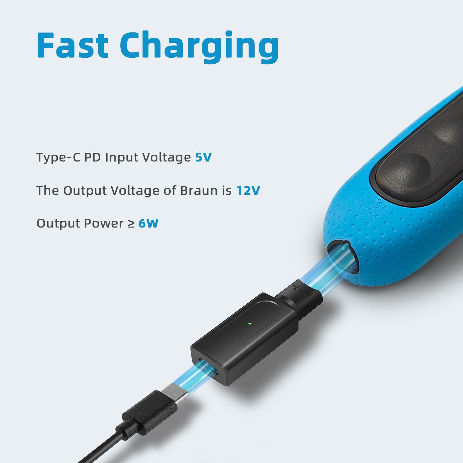 Adaptateur de charge Type-C 12 - Beard Trimmer avis et prix